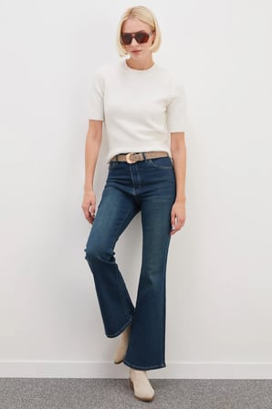 Yüksek Bel Flare Jean