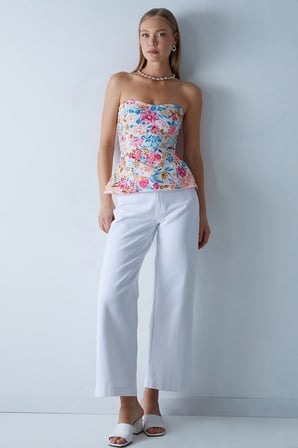 Çift Düğmeli Gabardin Pantolon