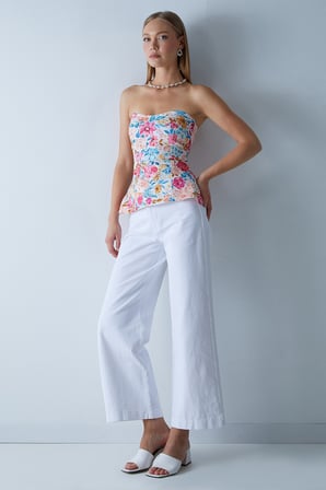 Çift Düğmeli Gabardin Pantolon