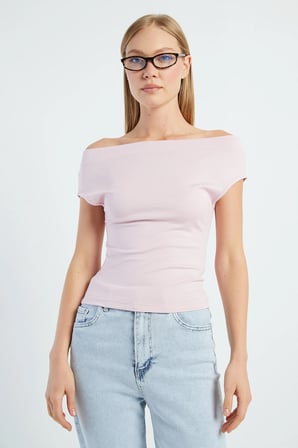 Basic Madonna Yaka Slim Fit Bluz