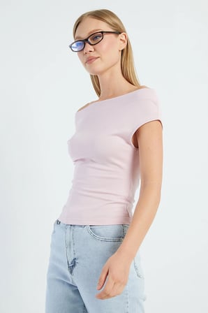 Basic Madonna Yaka Slim Fit Bluz