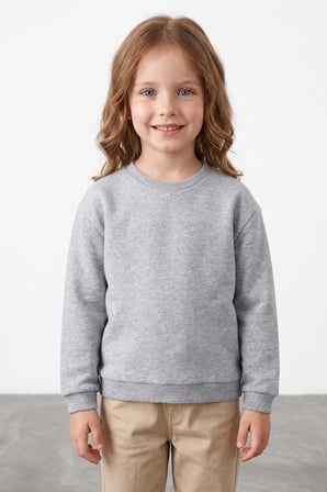 3 İplik Basic Unisex Çocuk Sweatshirt