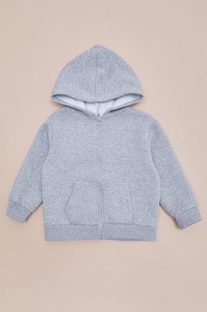 3 İplik Kapüşonlu Fermuarlı Unisex Çocuk Sweatshirt