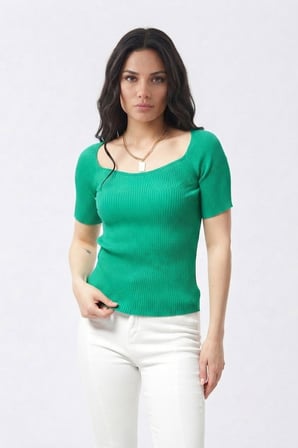 Fitilli Slim Fit Triko Bluz