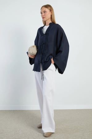Geniş Kol Oversize Transparan Kimono