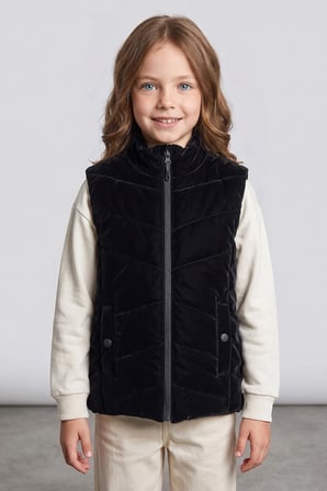 Fermuarlı Dik Yaka Unisex Çocuk Şişme Yelek