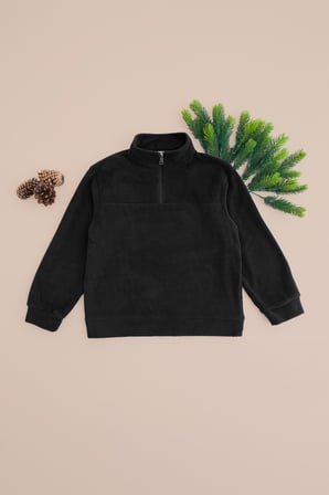 Yarım Fermuarlı Polar Erkek Çocuk Sweatshirt