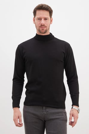Basic Dik Yaka Regular Fit Triko Kazak