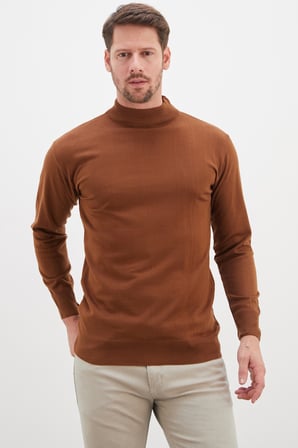 Basic Dik Yaka Regular Fit Triko Kazak