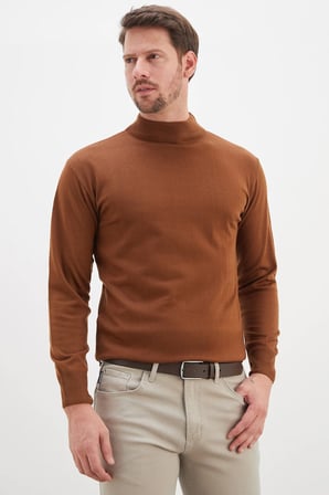 Basic Dik Yaka Regular Fit Triko Kazak