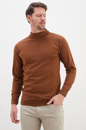 Basic Dik Yaka Regular Fit Triko Kazak