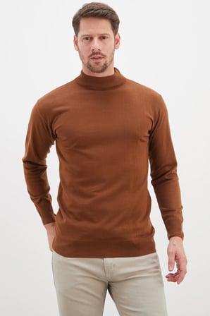 Basic Dik Yaka Regular Fit Triko Kazak