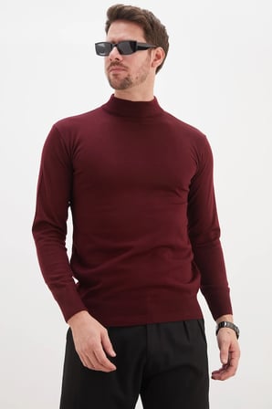 Basic Dik Yaka Regular Fit Triko Kazak