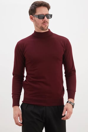 Basic Dik Yaka Regular Fit Triko Kazak