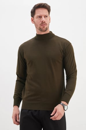 Basic Dik Yaka Regular Fit Triko Kazak