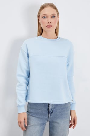 3 İplik Stoperli Oversize Sweatshirt