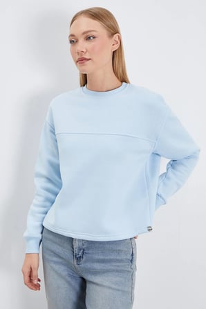3 İplik Stoperli Oversize Sweatshirt