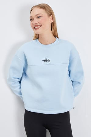 3 İplik İmza Nakışlı Stoperli Oversize Sweatshirt