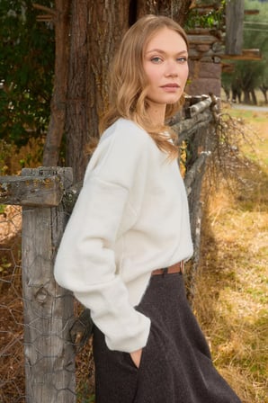 Basic V Yaka Oversize Triko Kazak
