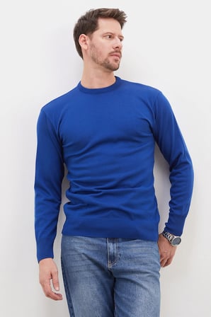 Basic Bisiklet Yaka Regular Fit Triko Kazak