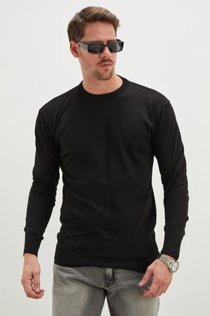 Basic Bisiklet Yaka Regular Fit Triko Kazak