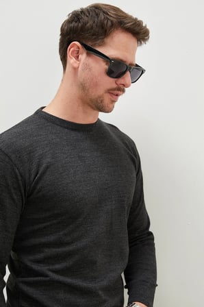 Basic Bisiklet Yaka Regular Fit Triko Kazak