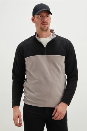 Yarım Fermuarlı Regular Fit Polar Sweatshirt
