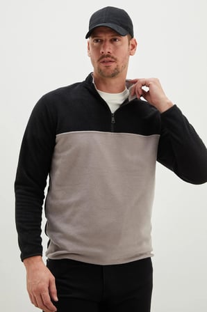 Yarım Fermuarlı Regular Fit Polar Sweatshirt