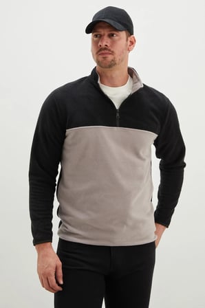 Yarım Fermuarlı Regular Fit Polar Sweatshirt