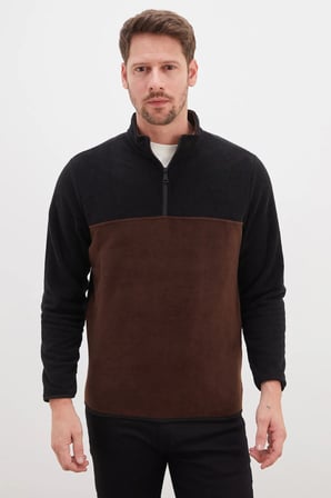 Yarım Fermuarlı Regular Fit Polar Sweatshirt