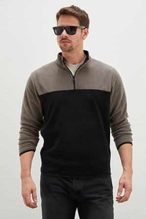 Yarım Fermuarlı Regular Fit Polar Sweatshirt