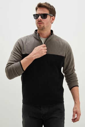 Yarım Fermuarlı Regular Fit Polar Sweatshirt