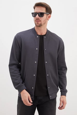 Çıtçıtlı Pike Kumaş Regular Fit Ceket