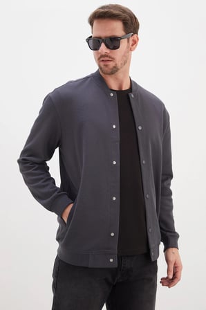 Çıtçıtlı Pike Kumaş Regular Fit Ceket