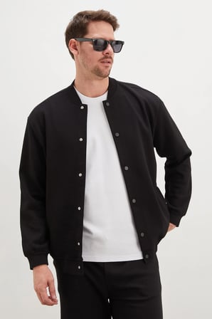 Çıtçıtlı Pike Kumaş Regular Fit Ceket