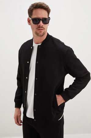 Çıtçıtlı Pike Kumaş Regular Fit Ceket