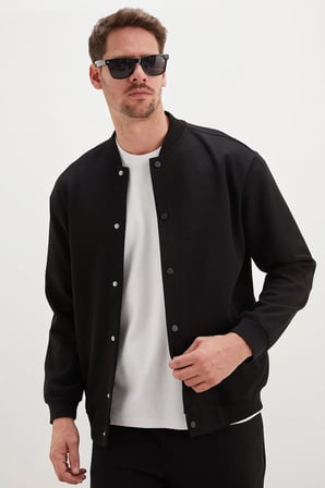 Çıtçıtlı Pike Kumaş Regular Fit Ceket
