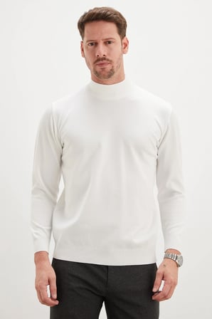 Basic Dik Yaka Triko Kazak