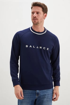 Balance Baskılı Garnili Modal Sweatshirt