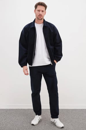 Beli Bağlamalı Regular Fit Kadife Pantolon