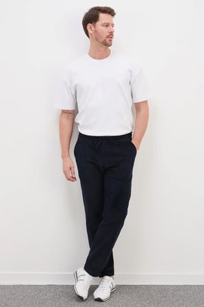 Beli Bağlamalı Regular Fit Kadife Pantolon