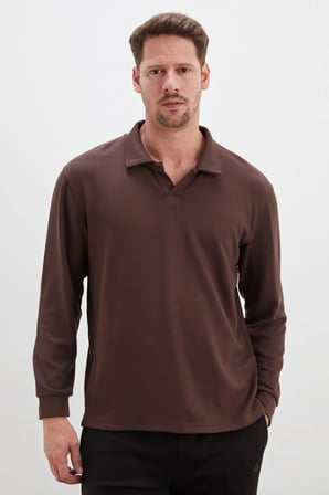 Basic Apaş Yaka Modal Sweatshirt
