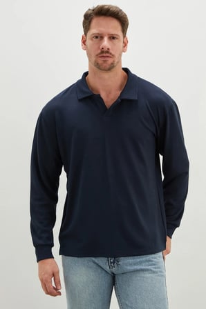 Basic Apaş Yaka Modal Sweatshirt