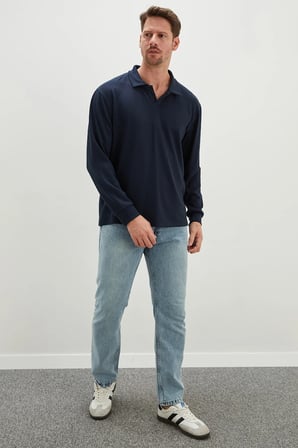 Basic Apaş Yaka Modal Sweatshirt