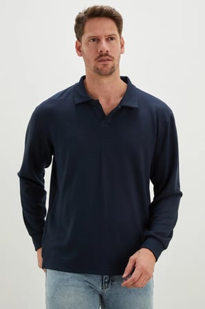 Basic Apaş Yaka Modal Sweatshirt