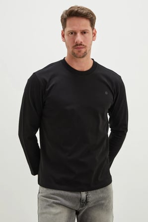 Baskılı Bisiklet Yaka Sweatshirt