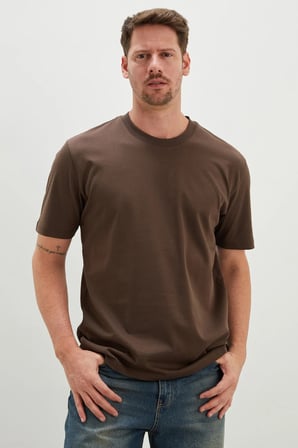 Basic Bisiklet Yaka Regular Tişört