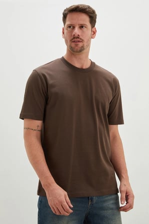 Basic Bisiklet Yaka Regular Tişört