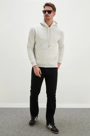 3 İplik Basic Kapüşonlu Kanguru Cepli Sweatshirt