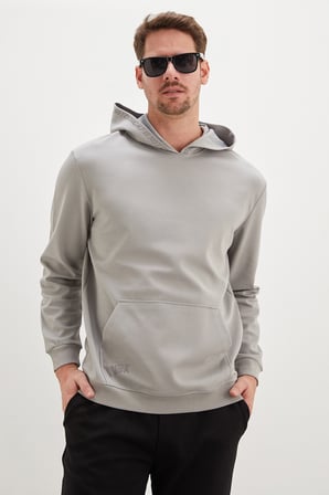 Baskılı Kapüşonlu Kanguru Cepli Sweatshirt